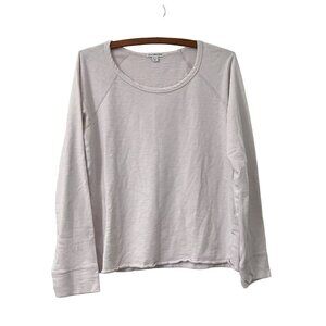 James Perse Lilac Cotton Raglan Sweatshirt Womens Size Large